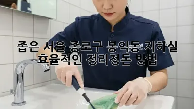 좁은 서울 종로구 봉익동 지하실, 효율적인 정리정돈 방법