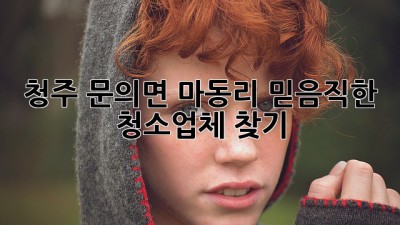 청주 문의면 마동리 믿음직한 청소업체 찾기