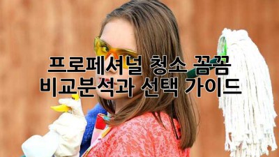 프로페셔널 청소: 꼼꼼 비교분석과 선택 가이드