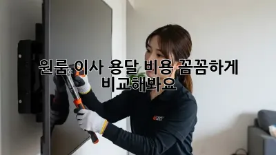 원룸 이사, 용달 비용 꼼꼼하게 비교해봐요!
