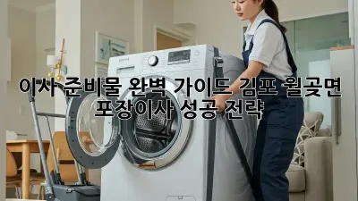 이사 준비물 완벽 가이드: 김포 월곶면 포장이사 성공 전략